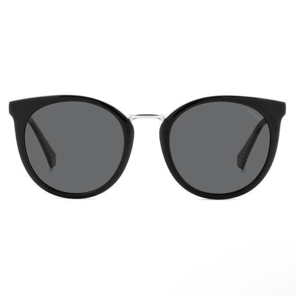 Polaroid Black and Silver Round Cat Eye Sunglasses 4146/S/X 807M9 NIC main image 9